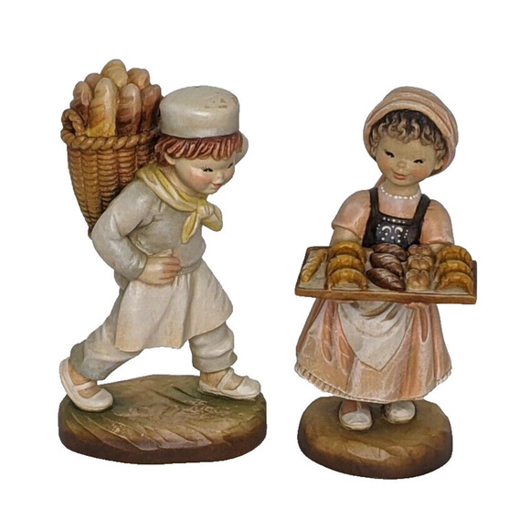 Anri | Accents | Mint Anri Of Italy 5 The Helper Boy Angel  ANRI Ferrandiz Baker Boy and Pastry Girl 6\